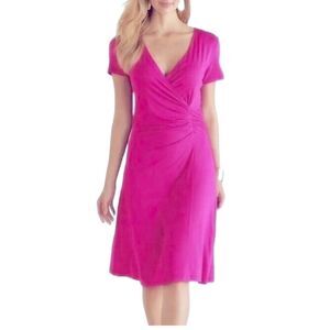 Soft Surroundings Giselle Midi Dress Fiery Fuchsia
